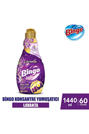 Bingo Soft Konsantre Çamaşır Yumuşatıcısı Lavanta 1440 ml X 4 Adet