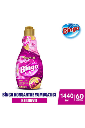 Bingo Soft Konsantre Çamaşır Yumuşatıcısı Begonvil 1440 ml X 4 Adet