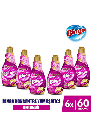 Bingo Soft Konsantre Çamaşır Yumuşatıcısı Begonvil 1440 ml X 6 Adet