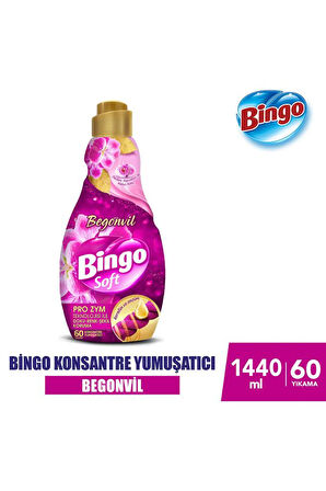 Bingo Soft Konsantre Çamaşır Yumuşatıcısı Begonvil 1440 ml X 6 Adet