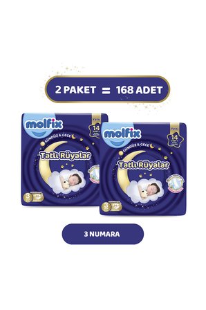 Molfix Tatlı Rüyalar Fırsat Paketi 3 Beden Midi 168 Adet