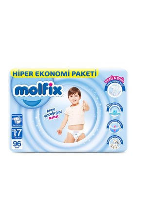 Molfix Bebek Bezi 7 Beden XXL Hiper Ekonomi Paketi 96 Adet