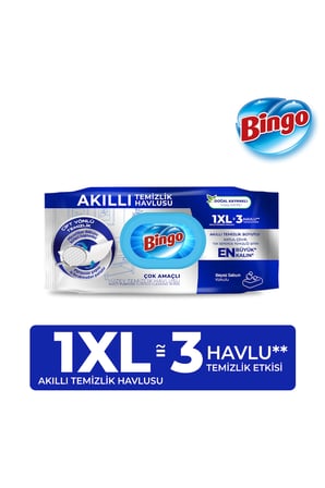 Bingo Akıllı Yüzey Temizleme Havlusu Beyaz Sabun 48 Adetx2 (96 Yaprak)
