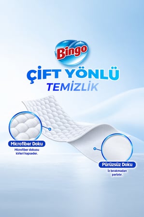 Bingo Akıllı Yüzey Temizleme Havlusu Lavanta 48 Adetx3 (144 Yaprak)