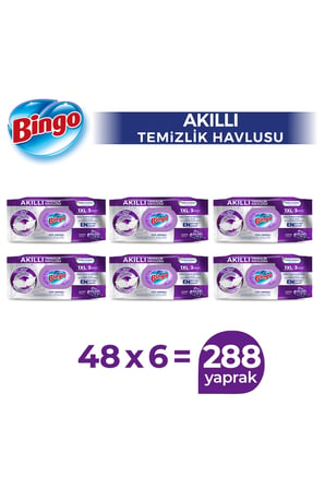 Bingo Akıllı Yüzey Temizleme Havlusu Lavanta 48 Adetx6 (288 Yaprak)