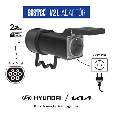 SGSTEC Hyundai - Kia V2L Adaptör Priz 