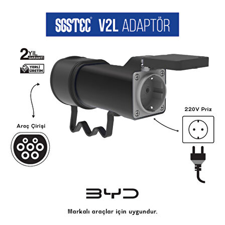 SGSTEC BYD V2L Adaptör Priz 