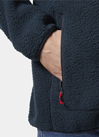 Helly Hansen HHA.49460_HHA.598_PANORAMA PILE BLO Lacivert Dik Yaka Normal Desenli Erkek Polar Sweatshırt