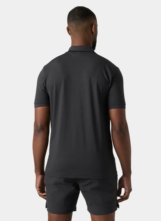 Helly Hansen HHA.34545_HHA.980HP FIGARI Antrasit Fitted Logo Baskılı Erkek Polo T-Shirt