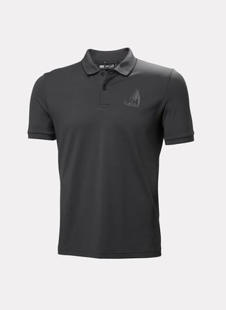 Helly Hansen HHA.34545_HHA.980HP FIGARI Antrasit Fitted Logo Baskılı Erkek Polo T-Shirt