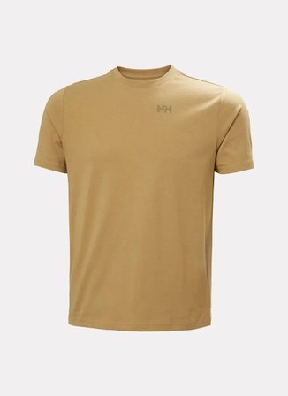 Helly Hansen HHA.54600_HHA.764MASSIF GRAPHIC Açık Kahve Bisiklet Yaka Normal Fit Karma Desenli Erkek T-Shirt