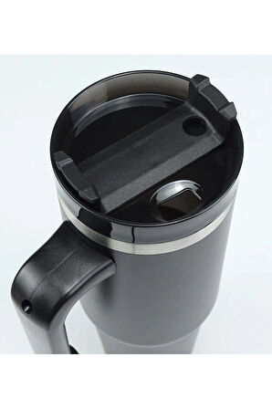 Pipetli Siyah Termos