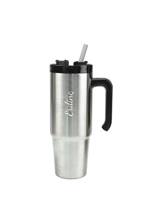 Pipetli Siyah Termos