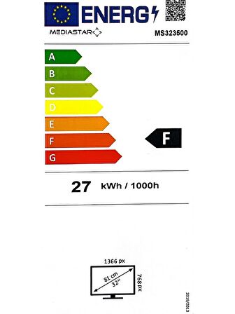 Mediastar 32" 82 Ekran Android Hd Ready Led Tv  