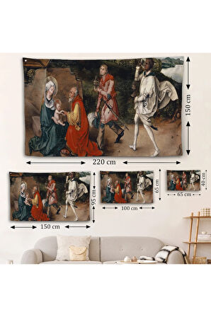 Albrecht Dürer - Magi'nin Hayranlığı Duvar Örtüsü-7049