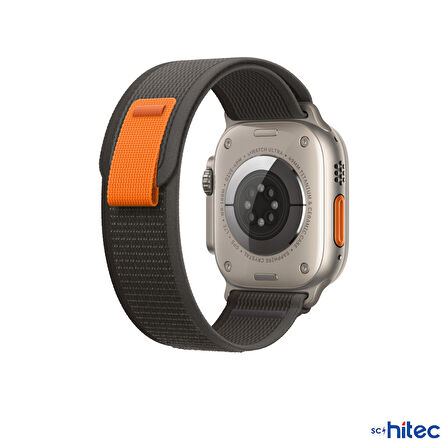 ScHitec 42-44mm Yeni Nesil Apple Uyumlu Akıllı Saat Kordonu Hasır Kancalı Siyah
