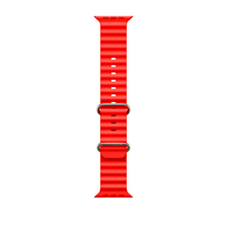 ScHitec 42-49mm Yeni Nesil Apple Uyumlu Akıllı Saat Kordonu Silikon Kırmızı