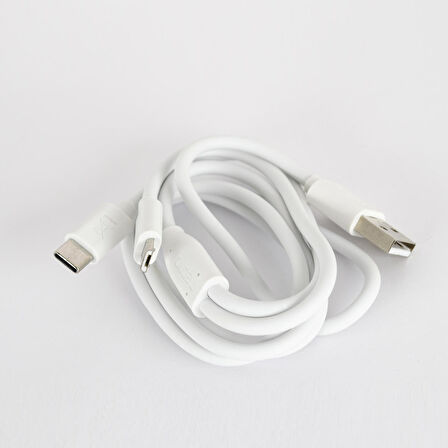 Tecno Micro USB - Type-C 12 Watt Hızlı Şarj Aleti Beyaz