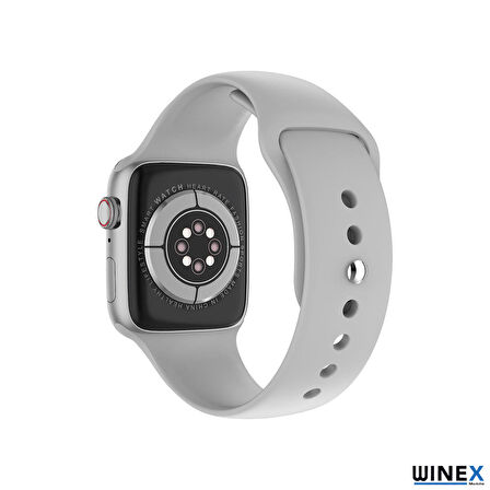 Winex 2024 Watch 8 Series FullSecreen Android İos Uyumlu Akıllı Saat Gümüş