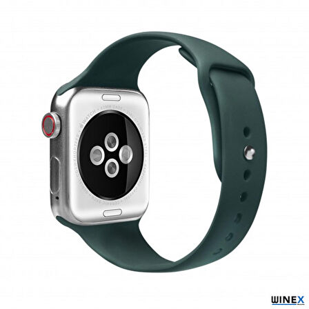 Winex 42-49mm Yeni Nesil Apple Uyumlu Akıllı Saat Kordonu Silikon Yeşil