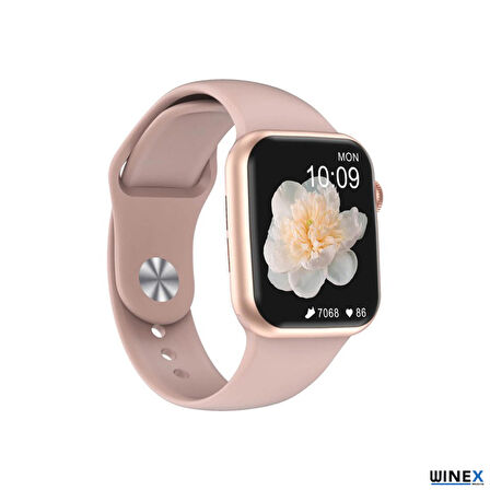 Winex Watch 7 Series FullSecreen NO1 Android İos Uyumlu Akıllı Saat Gold Rose