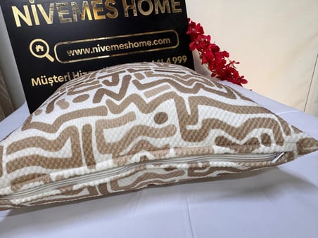 NİVEMESHOME LUCCA PL02 ELYAF DOLGULU YENİ SEZON KIRLENT KILIFI KAHVE 45 X 45