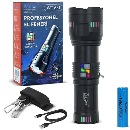 Lazer Etkili Profesyonel El Feneri 30.000 Lümen Wt-631 iegxx