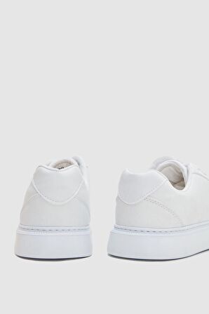 Twn Beyaz Kalın Beyaz Tabanlı Sneaker Ayakkabi 0EC09ORT0378 0EC09ORT0378