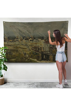 Henri Rousseau - Champigny Savaşı Duvar Örtüsü-7054