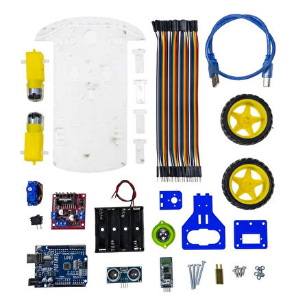 Robotistan REX Discovery Serisi Arduino Uyumlu Araba Kiti - Bluetooth Robot Araç - 2WD