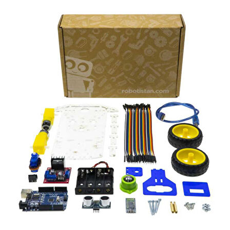 Robotistan REX Discovery Serisi Arduino Uyumlu Araba Kiti - Bluetooth Robot Araç - 2WD