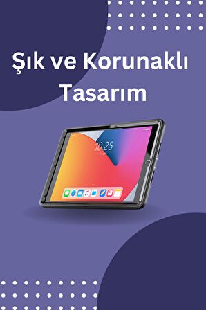 Qpen iPad 2022 10.9 (10.nesil)  Uyumlu Hand Strap Tablet Kılıfı 