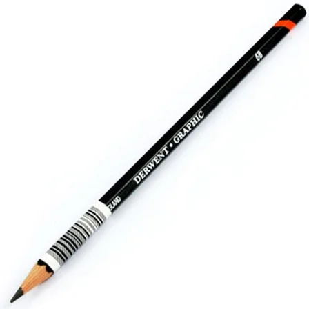 Derwent Dereceli Eskiz Cizim Kalemi Graphic Pencil 6B (12 Li Paket)