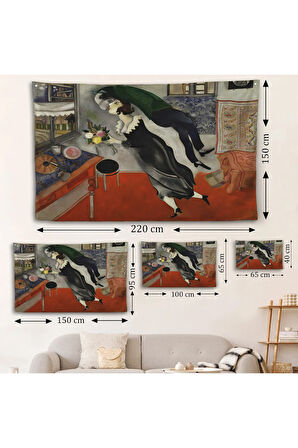 Marc Chagall - Birthday Doğum Günü Duvar Örtüsü-7057