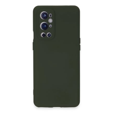 One Plus 9 Pro Kılıf Nano içi Kadife Silikon - Koyu Yeşil