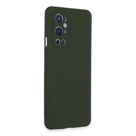 One Plus 9 Pro Kılıf Nano içi Kadife Silikon - Koyu Yeşil