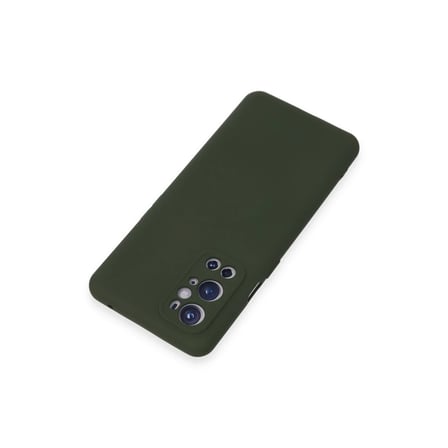 One Plus 9 Pro Kılıf Nano içi Kadife Silikon - Koyu Yeşil