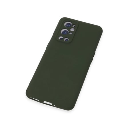 One Plus 9 Pro Kılıf Nano içi Kadife Silikon - Koyu Yeşil