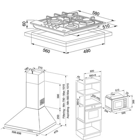 Franke İnox Ankastre Set (FDL 6165 - FHNL 604 XS - FSL 82 H XS - FSL 20 XS - FDWS 614)