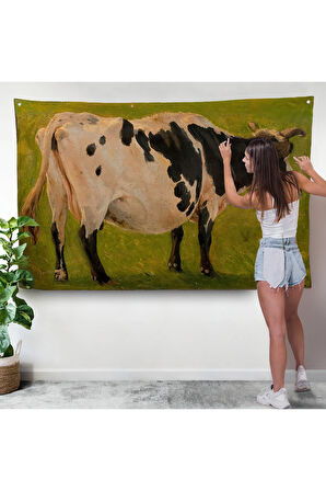 Carlo Dalgas - Siyah Beyaz Holstein İneği Duvar Örtüsü-7058