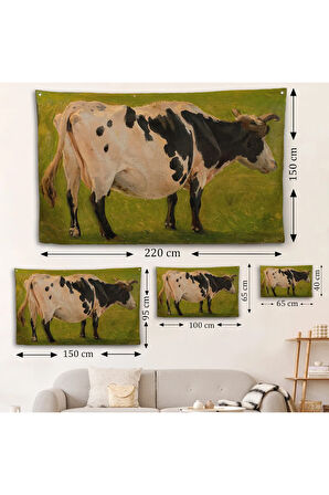 Carlo Dalgas - Siyah Beyaz Holstein İneği Duvar Örtüsü-7058