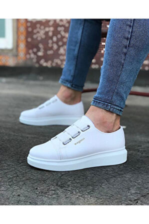 Celira HS026 Beyaz Kalın Taban Casual Erkek Ayakkabı