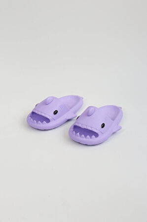 Celira HS00 Köpekbalığı Mor Unisex Tam Ortopedik Terlik Shark Slides