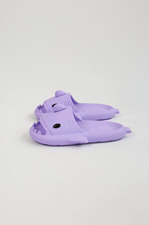 Celira HS00 Köpekbalığı Mor Unisex Tam Ortopedik Terlik Shark Slides