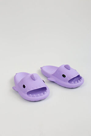 Celira HS00 Köpekbalığı Mor Unisex Tam Ortopedik Terlik Shark Slides