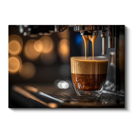 Espresso Hazırlama Sanatı Cafe Kanvas Tablo