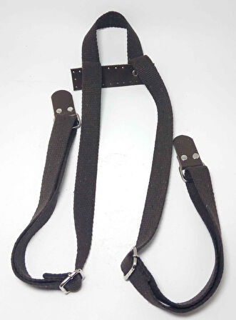 Çanta Aksesuar Pamuklu Kolon Koyu Kahve Sırt Çantası Sapı.