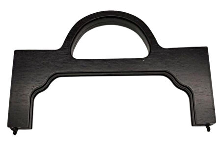 Çanta Aksesuar 25 cm Siyah Renk Ahşap Burs Tutmalı