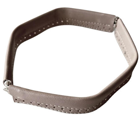 Çanta Aksesuar Bej Renk Derili Metal Çanta Ağzı 24 Cm