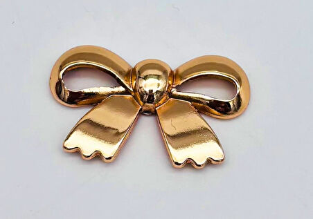 Çanta Aksesuar Light Gold Renk 3.5 cm Kurdele Model  Plaka Süs